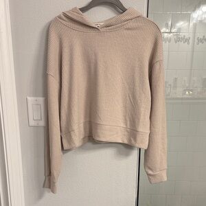 Zenana Outfitters Cream Hooded Sweatshirt